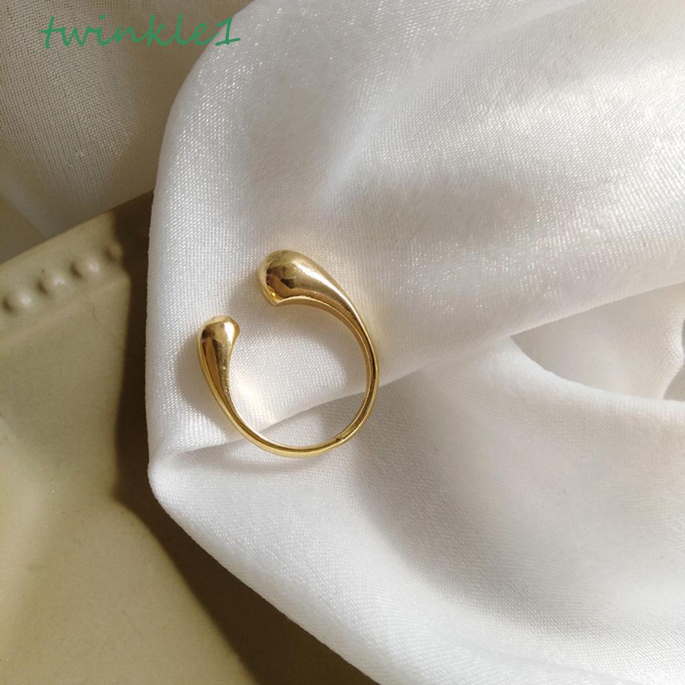 Nhẫn Hở Đính Đá Lấp Lánh Phong Cách Punk Tối Giản