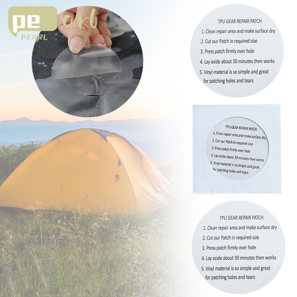 .Bộ 10 Miếng Dán Đệm Khí Hình Tròn Bằng Nilon Dùng Sửa Chữa Áo Khoác Ngoài Trời