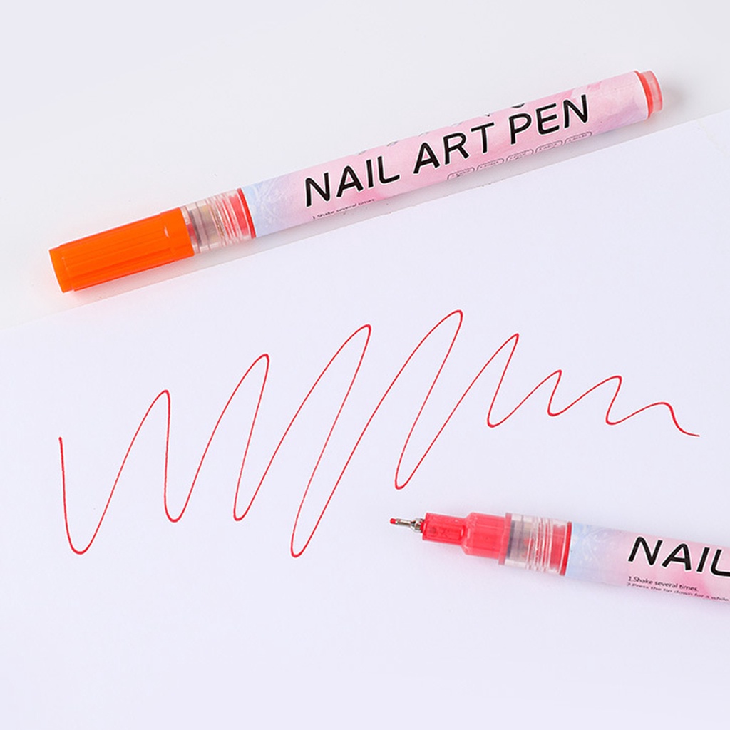 Set 12 Bút Vẽ Móng Tay Nhanh Khô Không Mùi Màu Sắc Tươi Tắn Cho Nữ