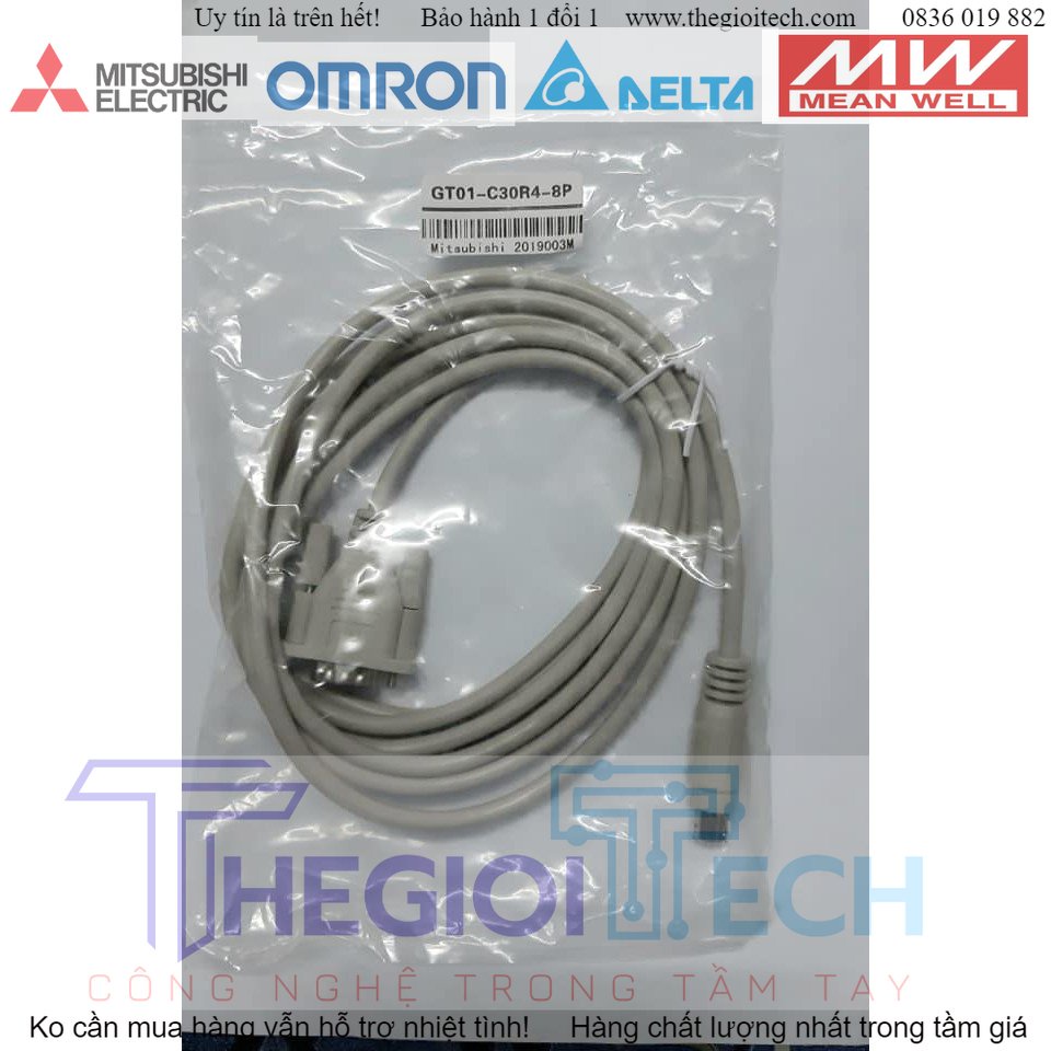 Cáp GT01-C30R4-8P kết nối HMI Mitsubishi với PLC Mitsubishi FX dài 3M