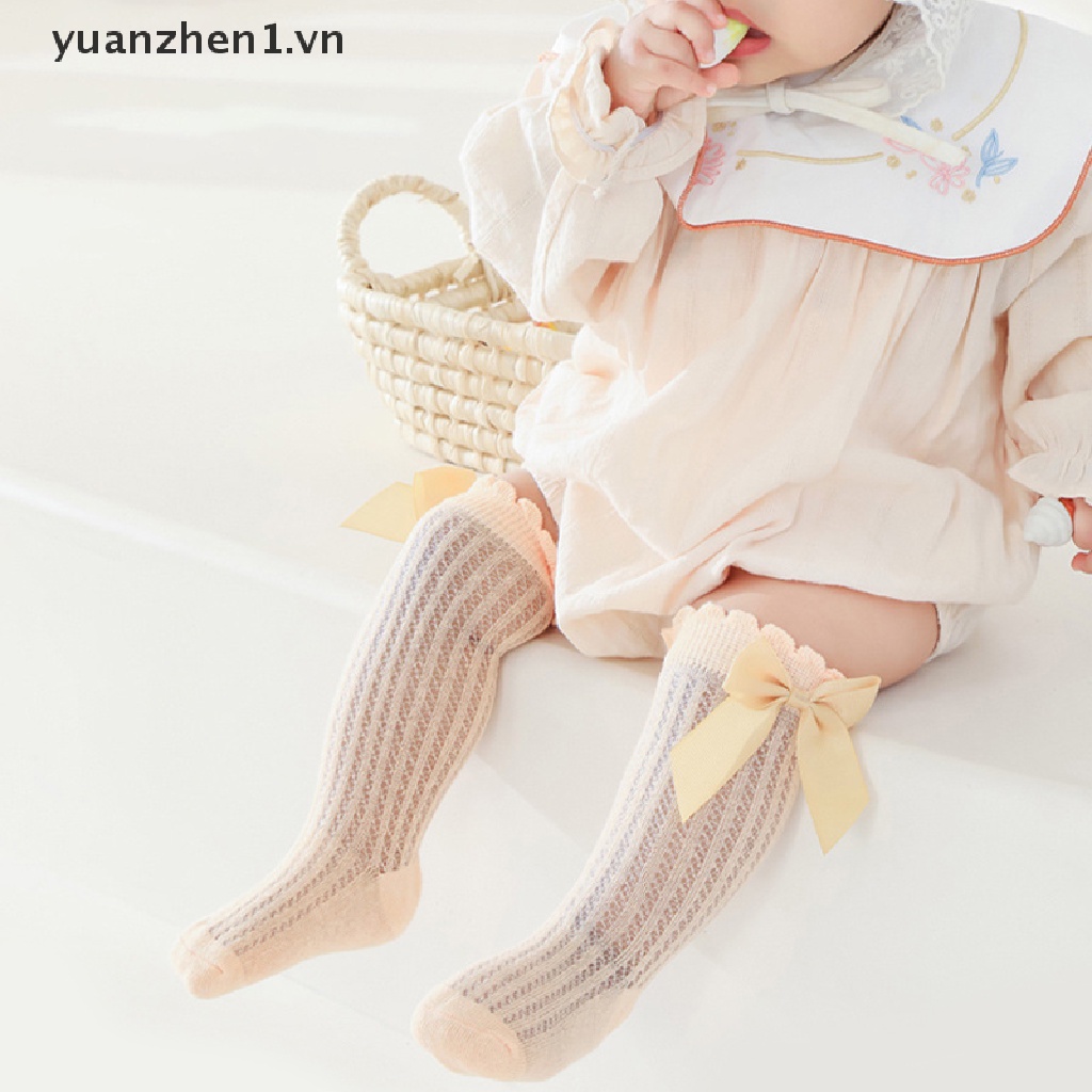Đôi Vớ Cotton Mềm Đính Nơ Đáng Yêu Cho Bé Gái