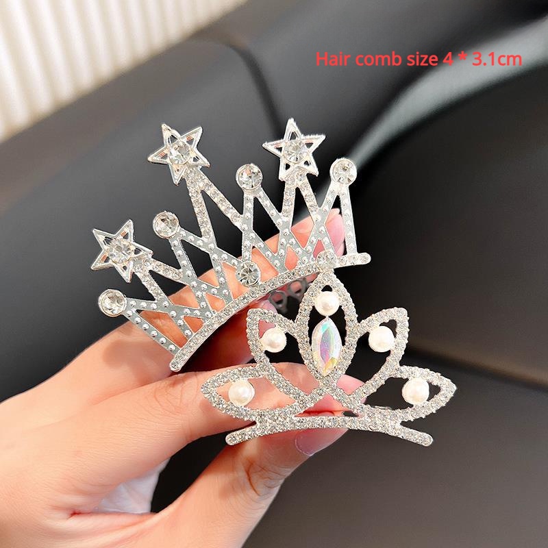 YeYi Lược Cài Tóc Hình Vương Miện Xinh Xắn Cho Bé Gái#039Phụ Kiện Trang Trí Tóc Sinh Nhật Xinh Xắn