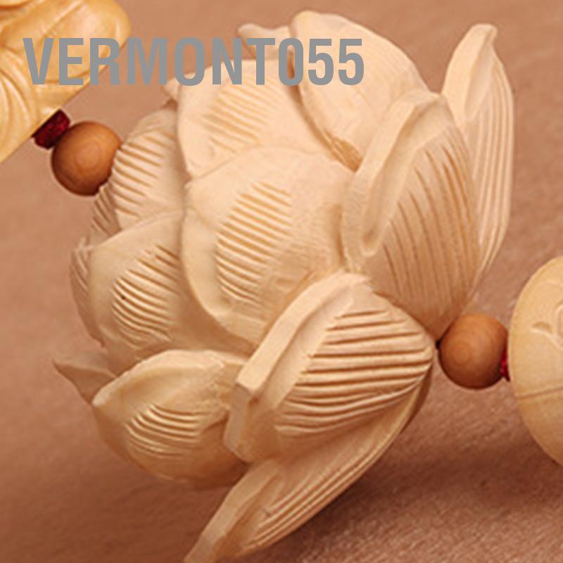 Vermont055 Xe Ô Tô Mặt Dây Chuyền Trang Trí Chạm Khắc Hoa Sen Gương Chiếu Hậu Treo Vật Kiểu Dáng Phụ Kiện May Mắn