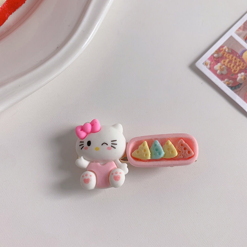 Kẹp Tóc Mái Bên Hông Họa Tiết Hoạt Hình Sanrio Màu Kẹo Ngọt