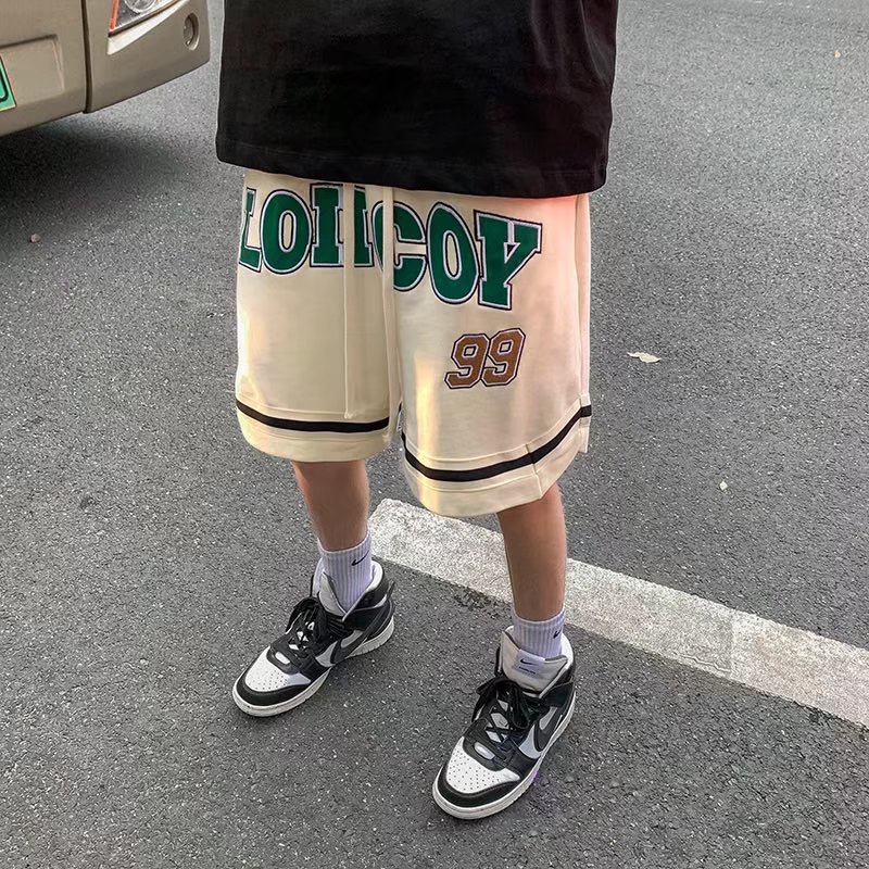 Quần Short Thể Thao Bóng Rổ Dáng Rộng In Họa Tiết Kiểu Hip-Hop Hàn Quốc Cá Tính Cho Nam