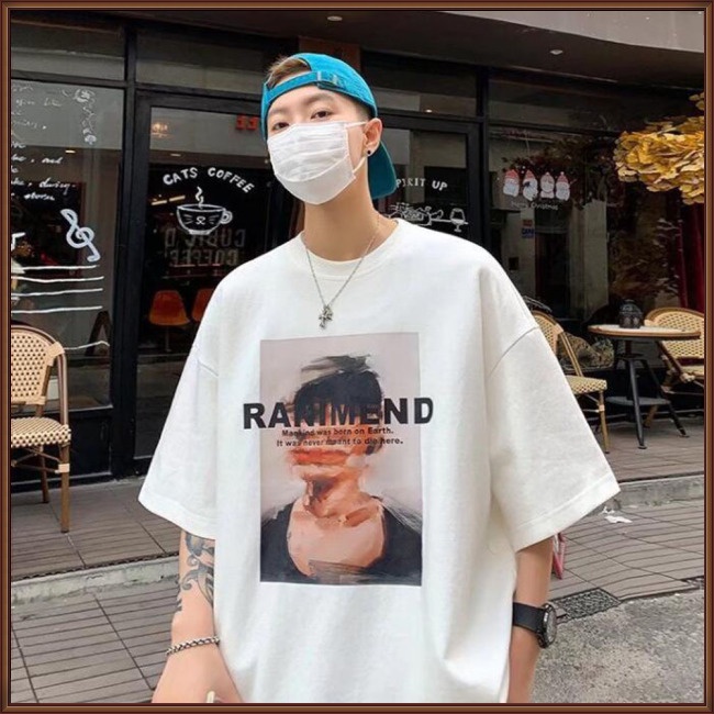 Áo Thun Tay Ngắn Cổ Tròn In Họa Tiết Nghệ Thuật Độc Đáo Thời Trang Cho Nam