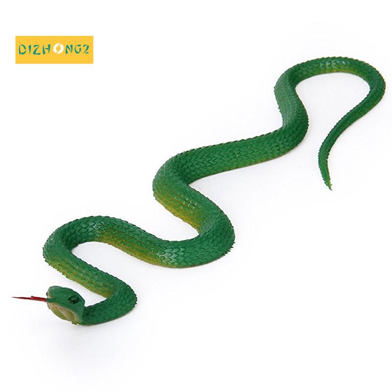 Rắn Cao Su Đồ Chơi Bằng Nhựa Mềm Màu Xanh Lá