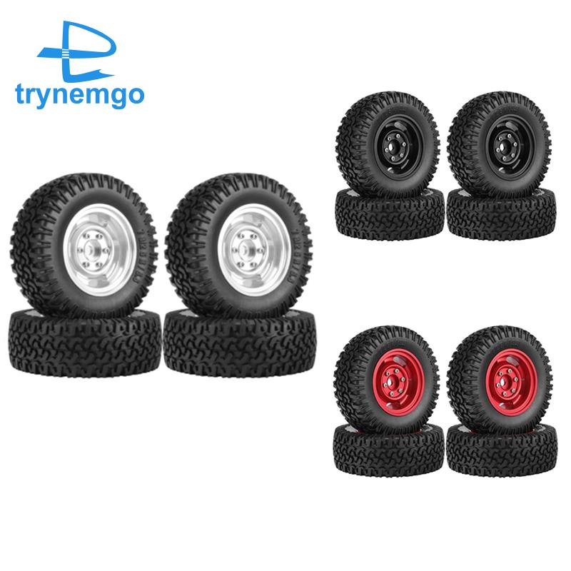 Set 4 Bánh Xe 76mm 1.55 Inch Chuyên Dụng Cho Xe Điều Khiển Từ Xa Axial Yeti Jr RC4WD Tamiya CC01 1 / 10