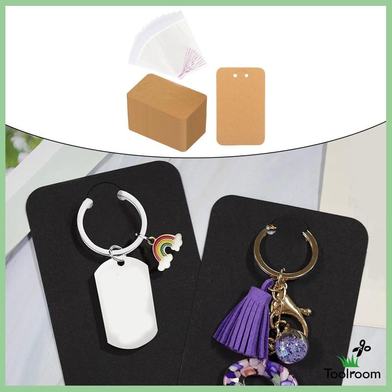 Bộ 100 Thẻ Trưng Bày Kèm Móc Khóa Tự Niêm Phong Túi Đựng 3 '' X4.7 ''