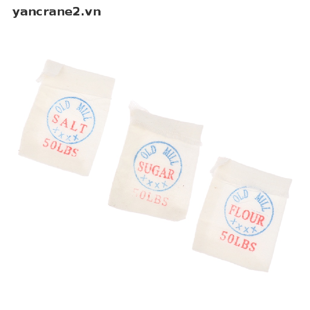 Bộ 3 Túi Rỗng Đựng Đường / Muối Bột 1: 12 Đồ Chơi Búp Bê Thu Nhỏ {yancrane2.vn}