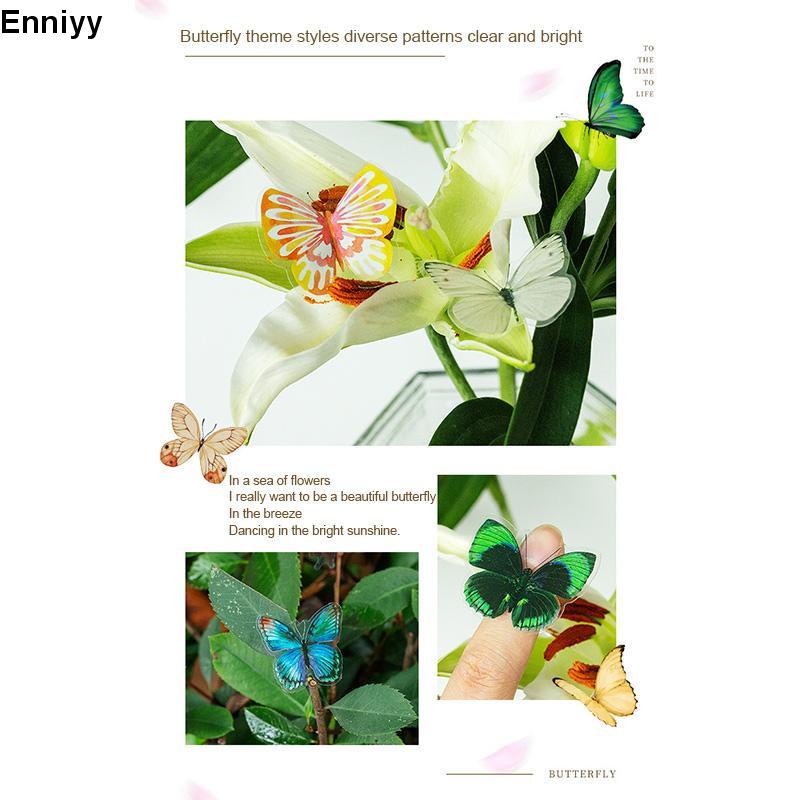 ✨✨Bộ 40 Miếng Dán PET Hình Bướm Trang Trí Sổ Lưu Niệm