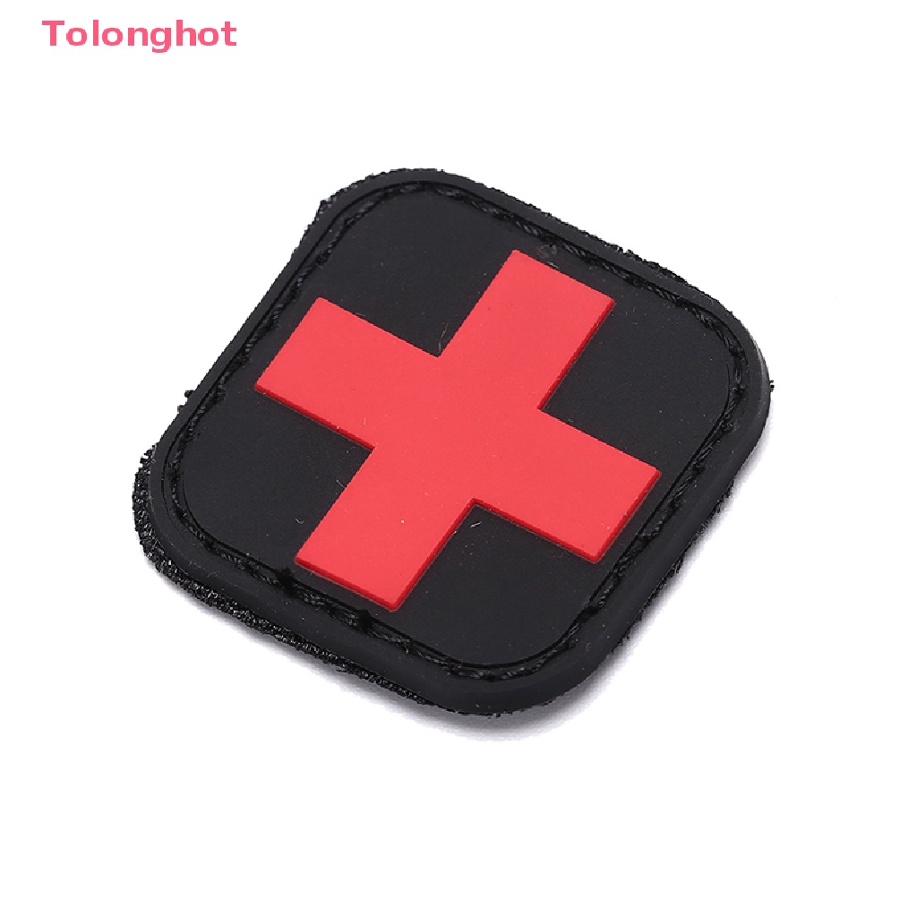 Tolonghot &gt; Huy Hiệu Sơ Cứu Hình Móc Chữ Thập Bằng pvc Màu Đỏ 4X4Cm Dùng Ngoài Trời