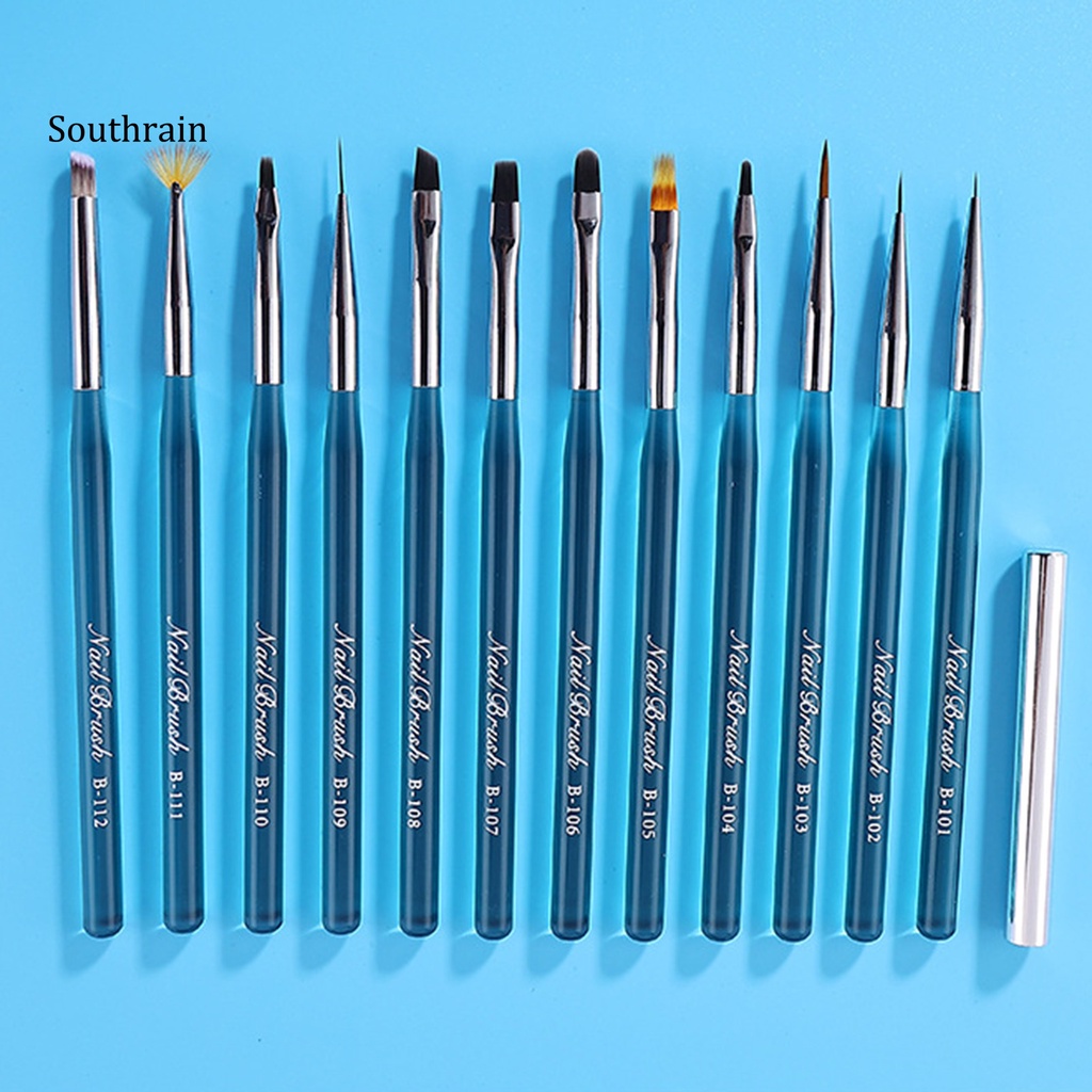 1 Bộ Cọ Vẽ Móng Tay Bằng Nhựa Lông Mềm Siêu Nhẹ Chống Chảy Xệ Có Thể Tái Sử Dụng