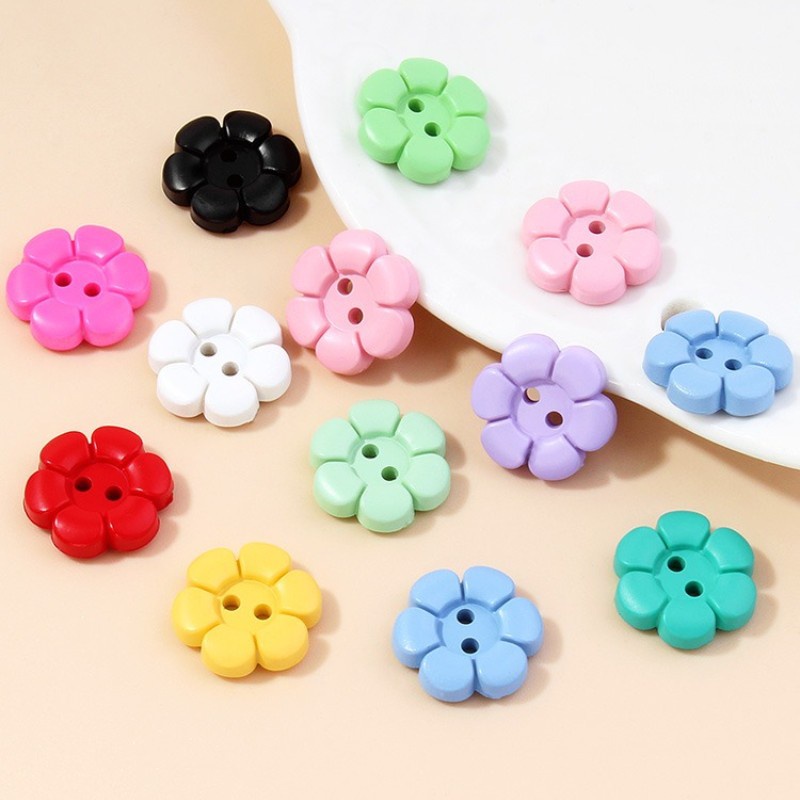 (Mua 2 Tặng 1) Phụ Kiện Nút Áo Khoác cardigan Trang Trí Hình Hoa Hoạt Hình Nhiều Màu Sắc Cho Bé