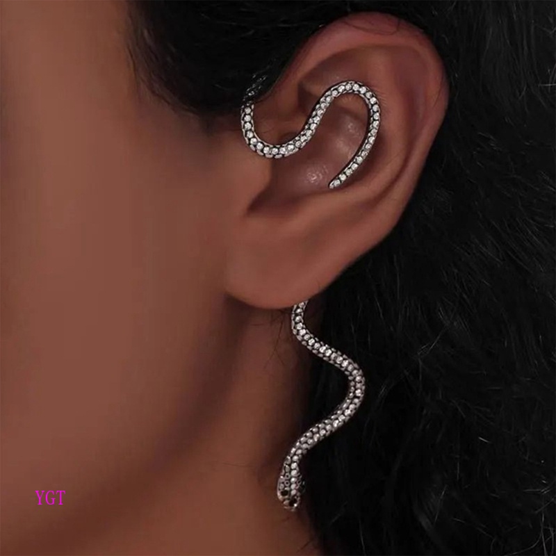 Ygt Khuyên Tai Hình Rắn Bằng Bạc Phong Cách Âu Mỹ Cho Nữ