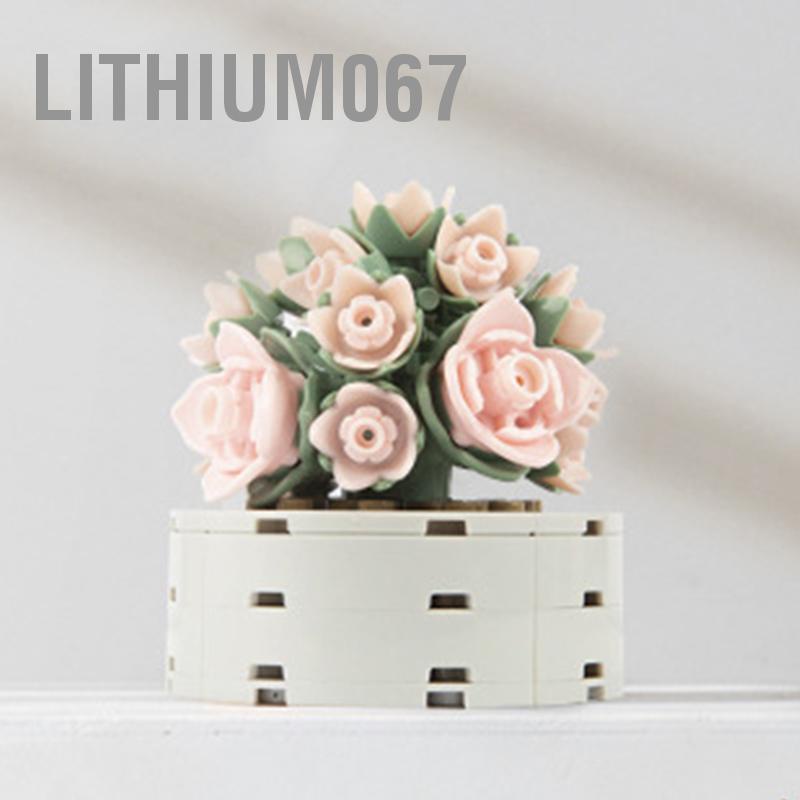 Lithium067 Các loài xương rồng Khối xây dựng Hình dạng dễ thương Tự Đồ chơi cho Văn phòng Trang trí nhà Quà tặng