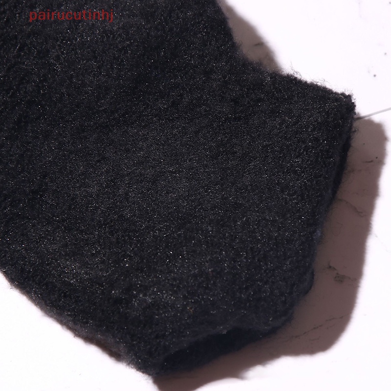 1 Đôi Găng Tay Len Cotton Màu Đen Giữ Ấm Mùa Đông Cho Nam Nữ