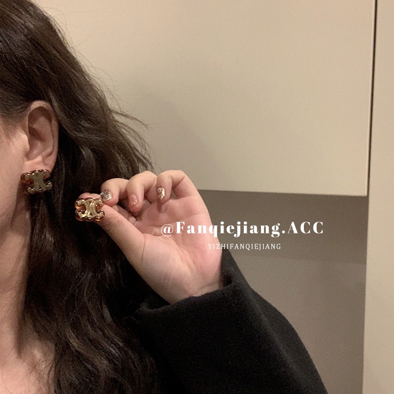 Mới Bông Tai Họa Tiết Da Báo Thời Trang Cao Cấp Cho Nữ