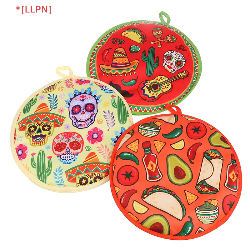 Túi Vải Quấn Giữ Ấm Thức Ăn Hình Bánh Tortilla Dùng Được Trong Lò Vi Sóng
