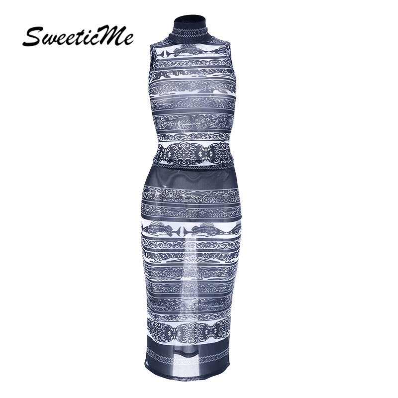 Bộ Áo Tank Top Cổ Cao Dáng Ôm In Họa Tiết Màu Tương Phản Thời Trang 2023 Cho Nữ