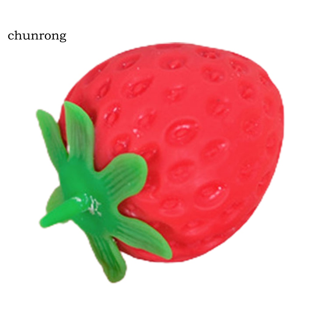 Đồ Chơi Bóp Hình Trái Dâu Chống Xé Rách Dễ Thương Cho Bé