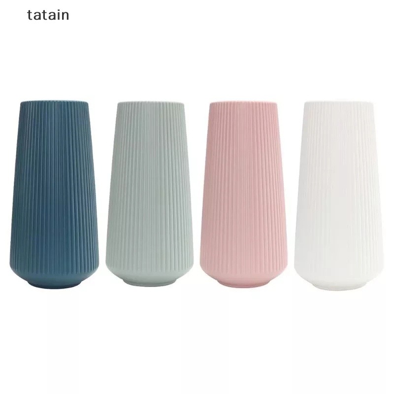 Bình Hoa Bằng Nhựa Giả Gốm Sứ Kiểu Dáng Đơn Giản Dùng Trang Trí Nhà