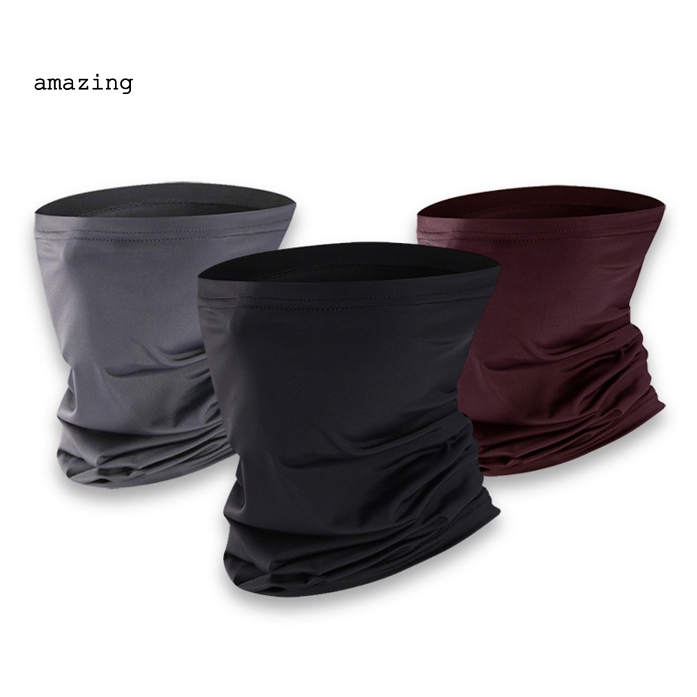 Khẩu Trang Unisex Che Phủ Cổ Chống Tia UV Chống Bụi Thoáng Khí Màu Trơn