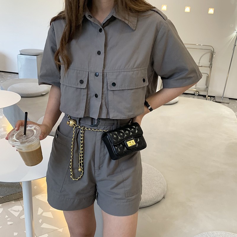 Túi Đeo Chéo Chuỗi Hạt Hình Thoi mini Đơn Giản Thời Trang Cho Nữ