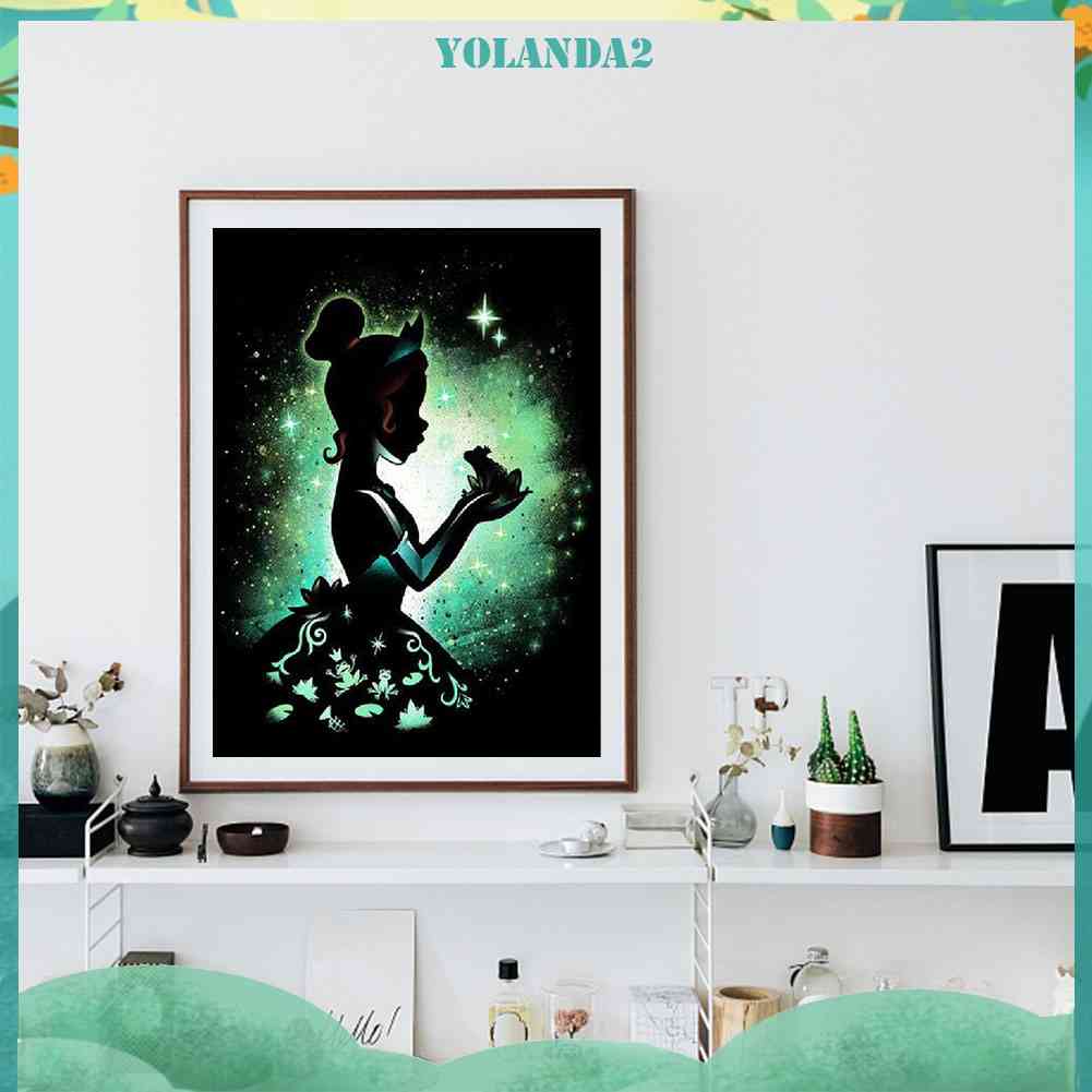 Tranh Đính Đá Kim Cương Toàn Bộ 5D DIY Hình Vẽ Công Chúa