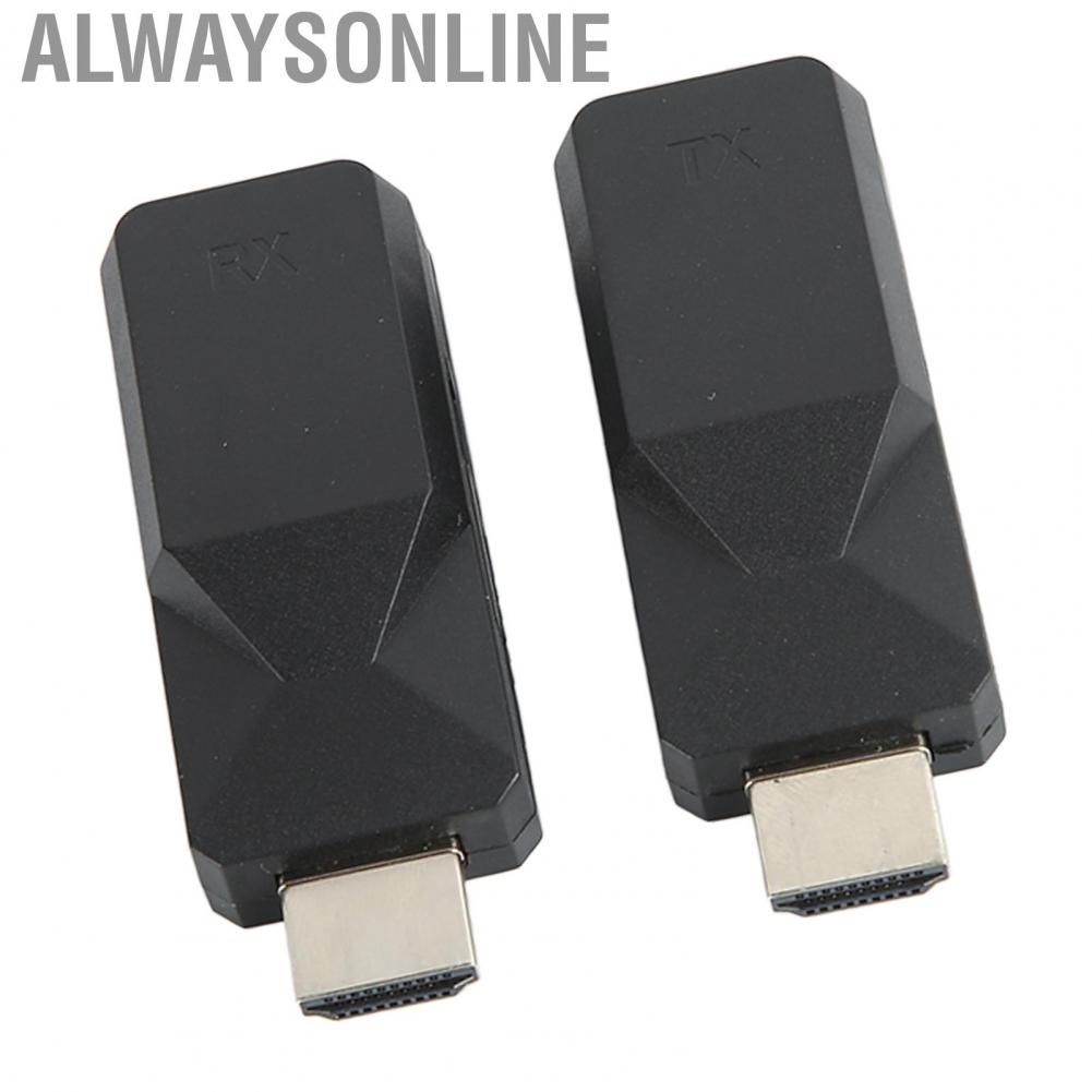 Alwaysonline HD Multimedia Interface Adapter  Plug and Play RJ45 To Extender 165ft Cat5 Cat6 Ethernet for Data Control Centers Homes