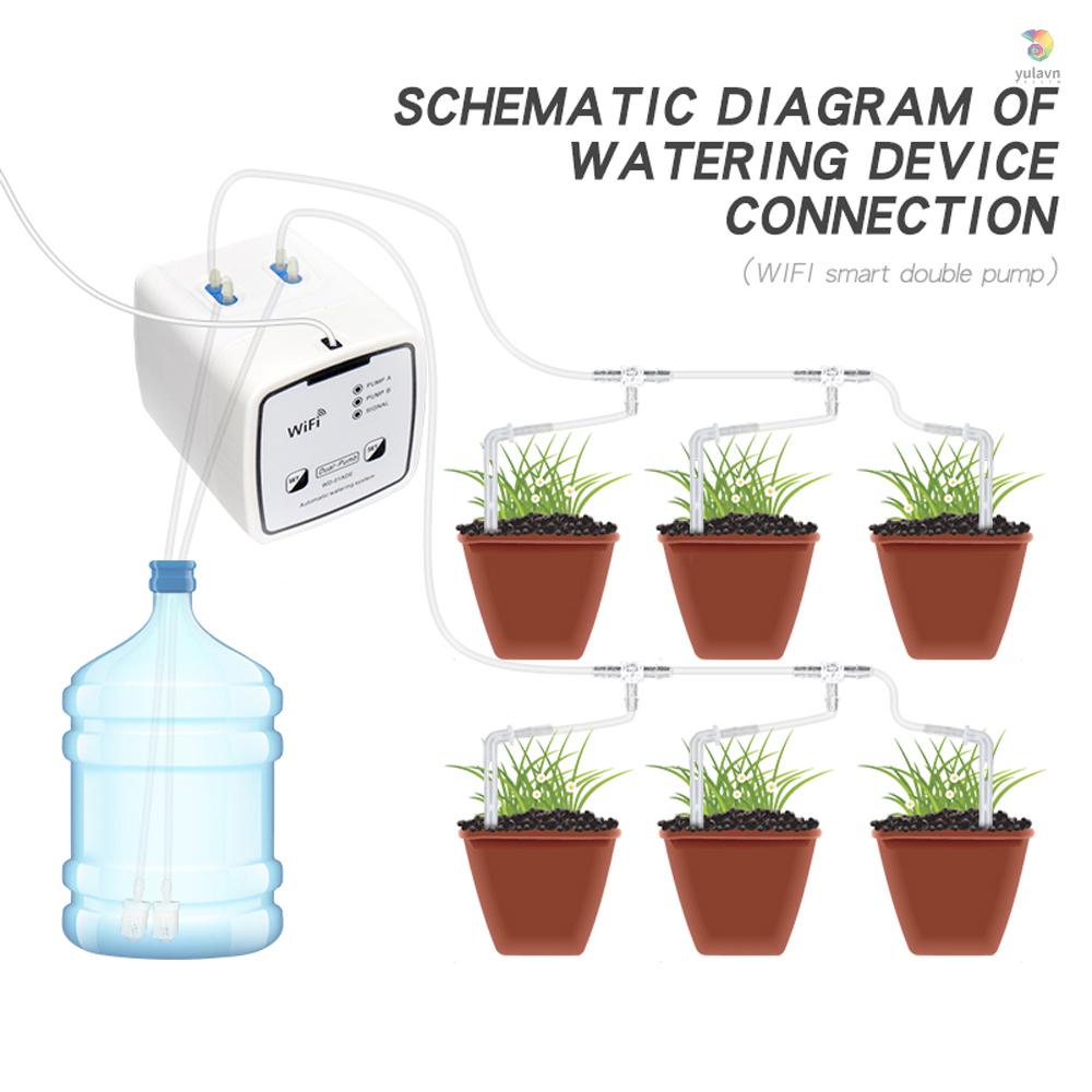Thiết Bị Tưới Nước Tự Động Thông Minh Kết Nối WIFI Điều Khiển Từ Xa Cho Sân Vườn