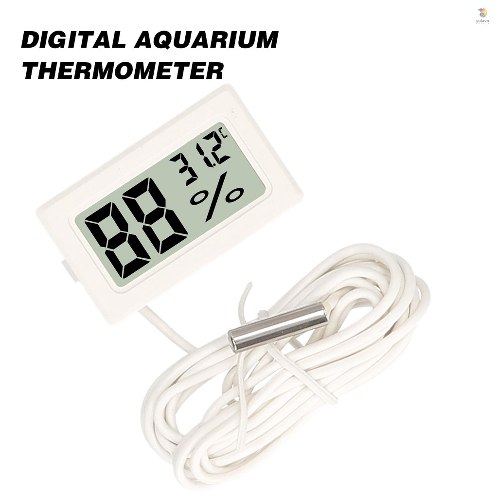 Nhiệt Kế Kỹ Thuật Số Màn Hình LCD Chống Thấm Nước NTC Probe - 500 Cho Bể Cá°C~110°C Nhà Kính Chuyên Dụng Cho Tủ Lạnh Chất Lượng Cao