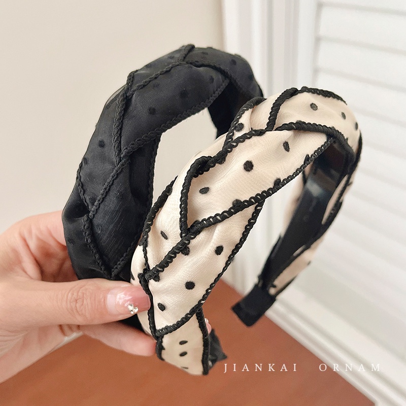 Băng Đô cài tóc Màu Trắng Đen Thời Trang Mùa Hè Cho Nữ