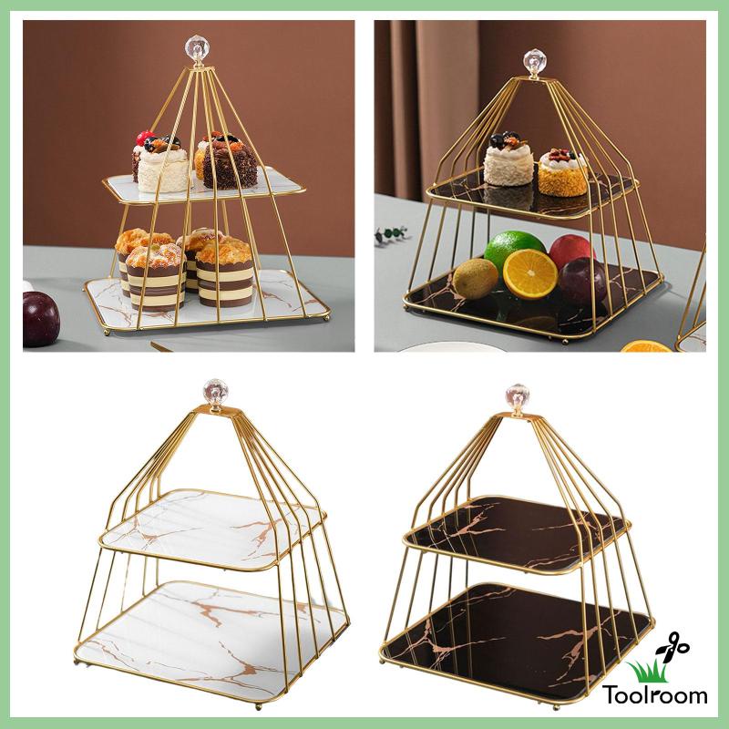 Giá Đỡ 2 Tầng Trưng Bày Bánh Cupcake Trang Trí Bàn Tiệc Cưới Tại Nhà