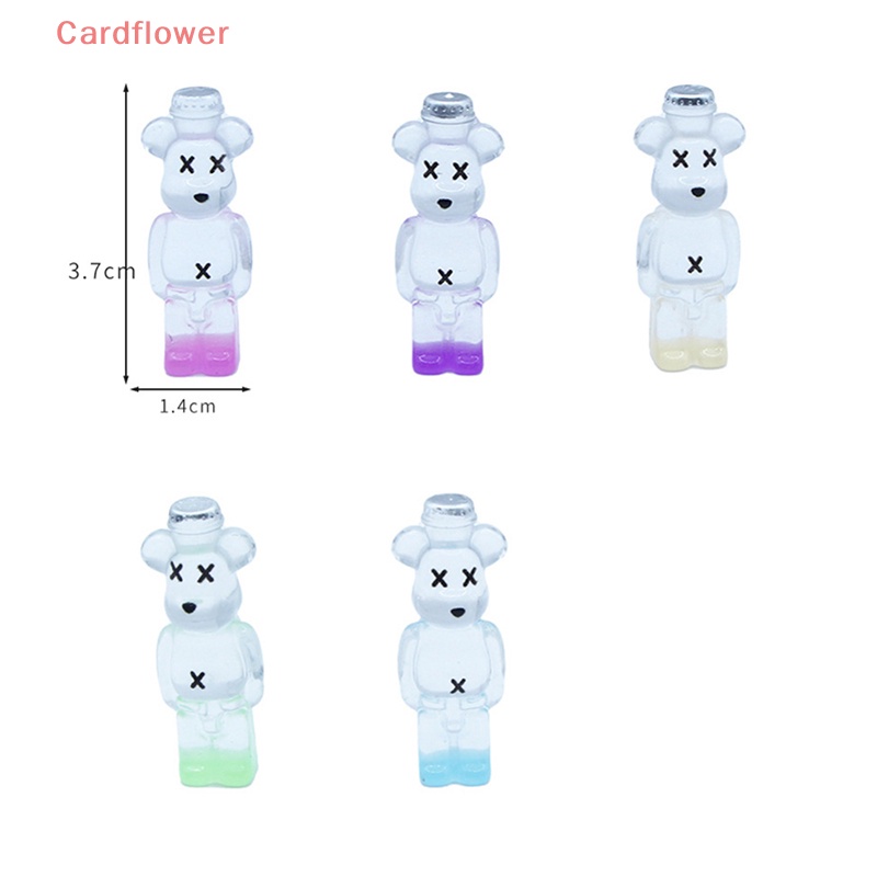 Bộ 5 Chú Gấu Phát Quang Dùng Trang Trí Tiểu Cảnh Mới