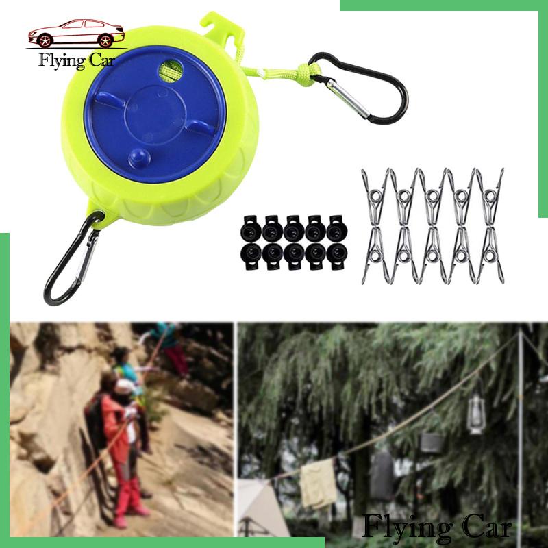 [Lzdjfmy2] Dây Phơi Quần Áo Cắm Trại / Đi Bộ Đường Dài Có Thể Thu Gọn