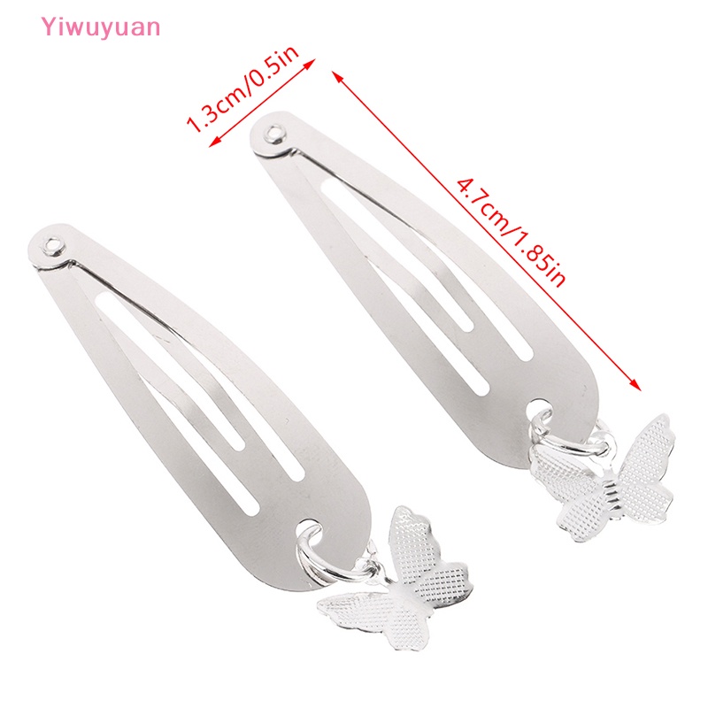 Kẹp Tóc Dây Xích Kim Loại Hình Bướm Phong Cách Punk Mới