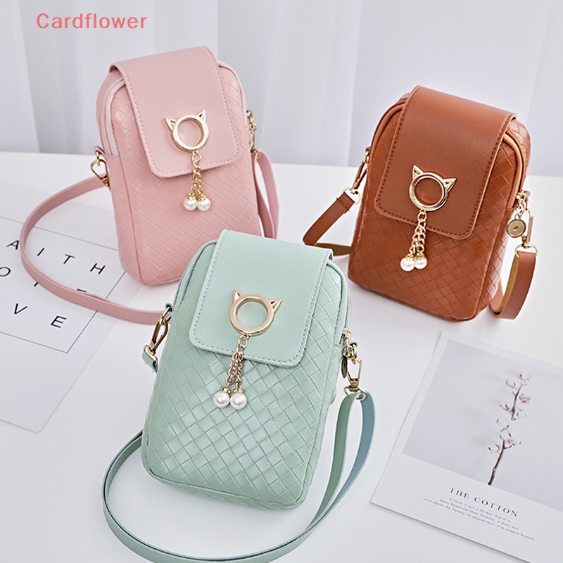 < Cardflower > Túi Đeo Vai / Đeo Chéo / Đeo Vai / Điện Thoại Mini Đính Ngọc Trai Thời Trang Xuân Hè Mới Cho Nữ