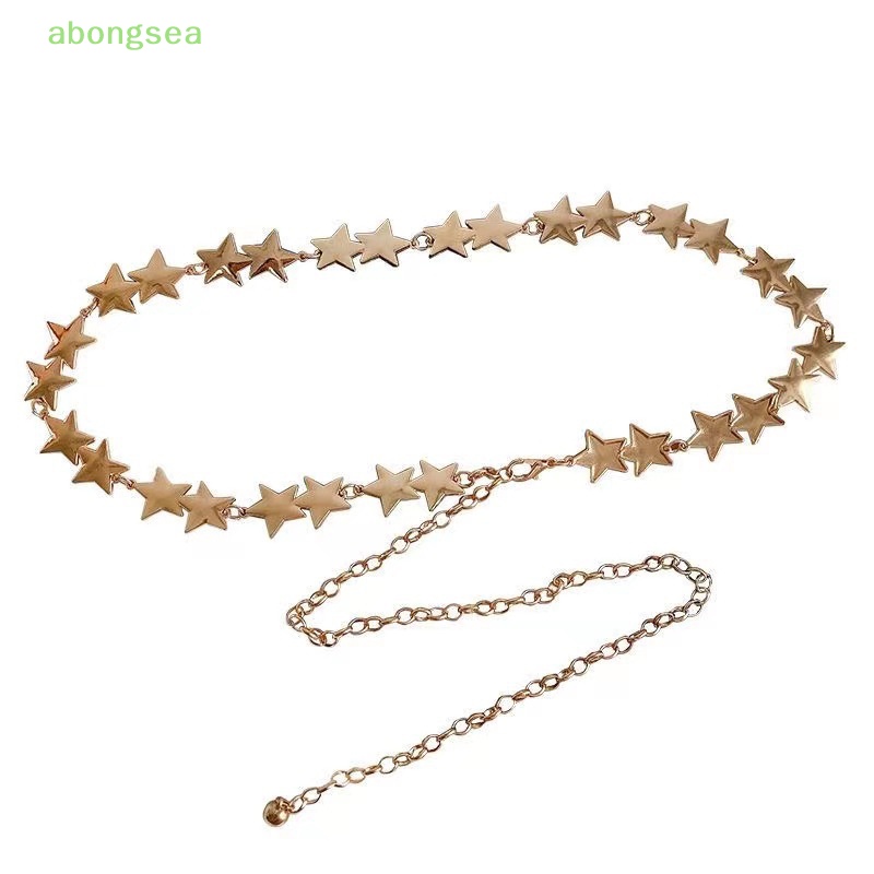 Thắt Lưng Dây Xích Bằng Hợp Kim Hình Ngôi Sao Năm Cánh Thời Trang Cho Nữ