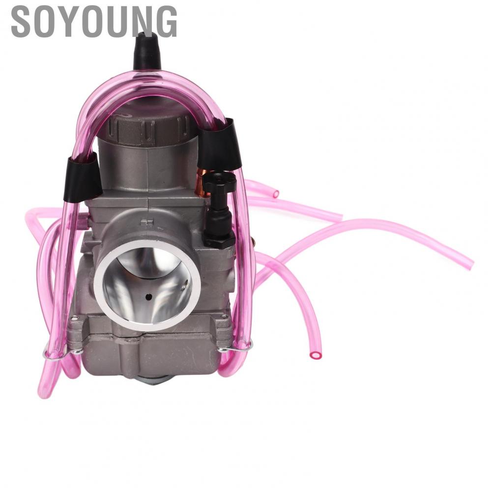 Soyoung Motorcycle Carburetor  PWK 38mm Carb Anodized High Performance Improved Air Flow for TRX250R CR250 ATC250R