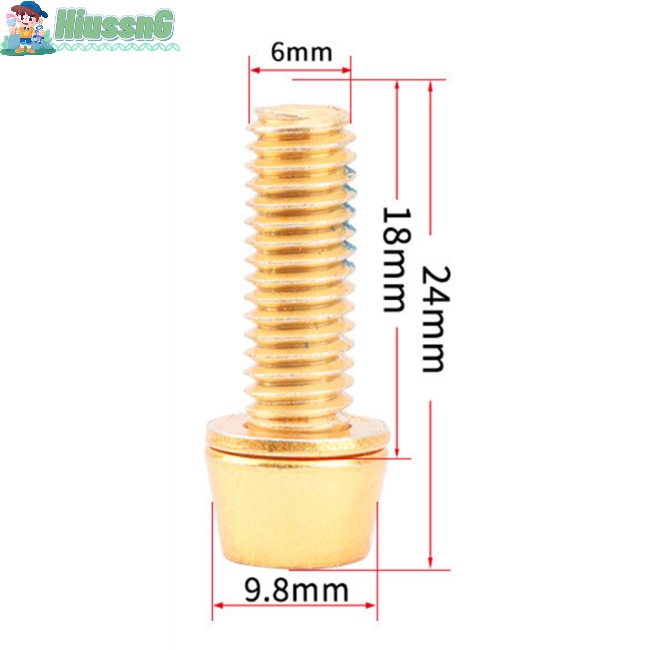 6 Ốc Vít M6 * 18mm M6 * 20mm Cho Phanh Đĩa Xe Đạp Leo Núi