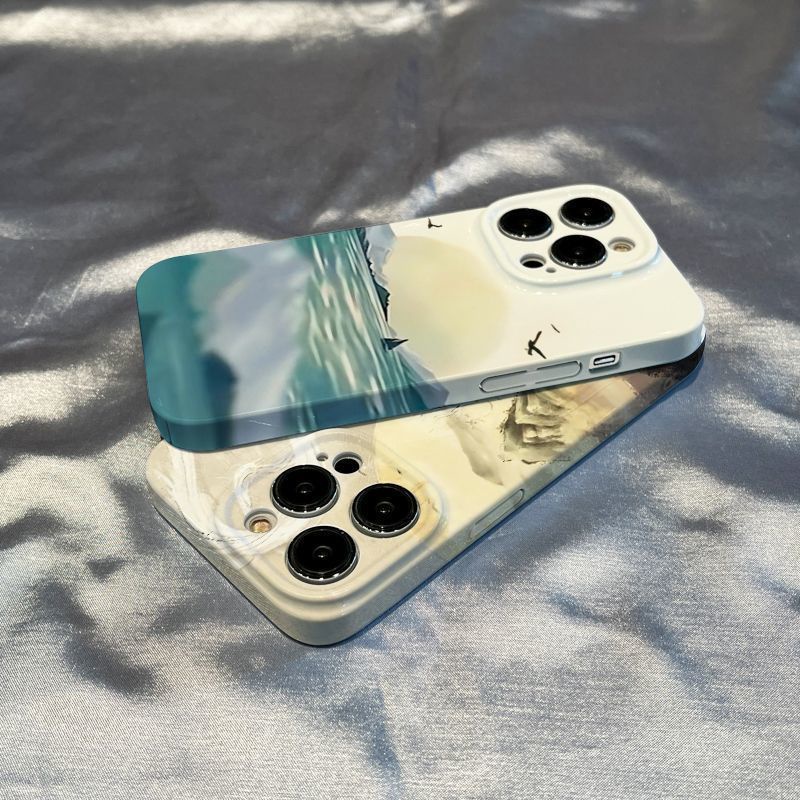 Ốp Điện Thoại Siêu Mỏng In Họa Tiết Phong Cảnh Mùa Hè Dành Cho Iphone 13 max 117 / 8p 14 Pro