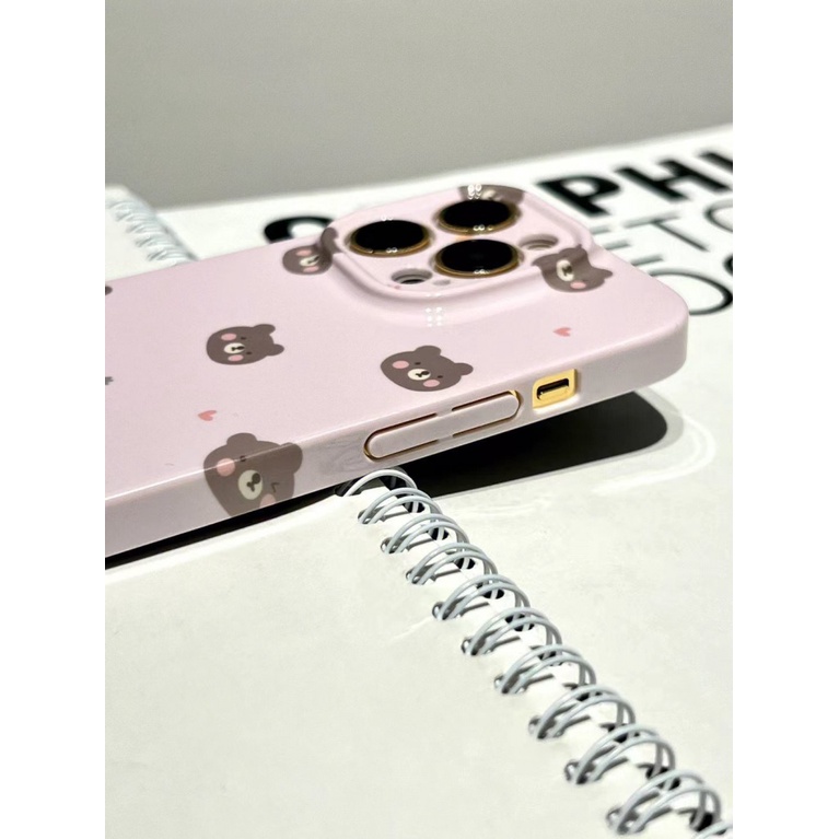 Ốp Điện Thoại Cứng Chống Sốc In Hình Gấu Hoạt Hình Dễ Thương Cho Iphone 8p 1214pro 1311 7 EDBZ