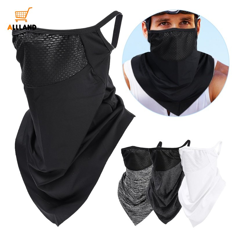 Khẩu Trang Che Nửa Mặt / Cổ Bằng Lụa Lạnh Thoáng Khí Chống Nắng / Bụi Bẩn Tiện Dụng Cho Hoạt