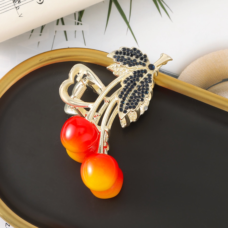 Kẹp Tóc Hình Quả Cherry Đính Đá Thời Trang Cho Nữ