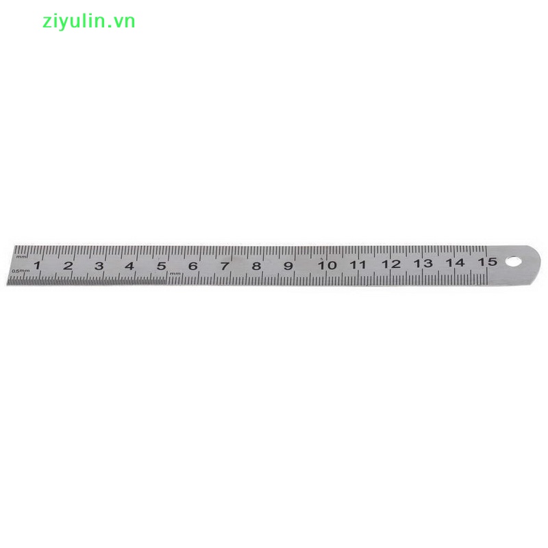 Thước Đo Thẳng Bằng Thép Không Gỉ Hai Mặt 15cm 6 Inch