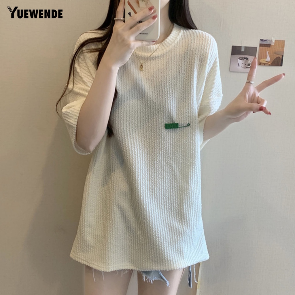 Áo Thun Cổ Tròn Thiết Kế Xinh Xắn Cho Nữ