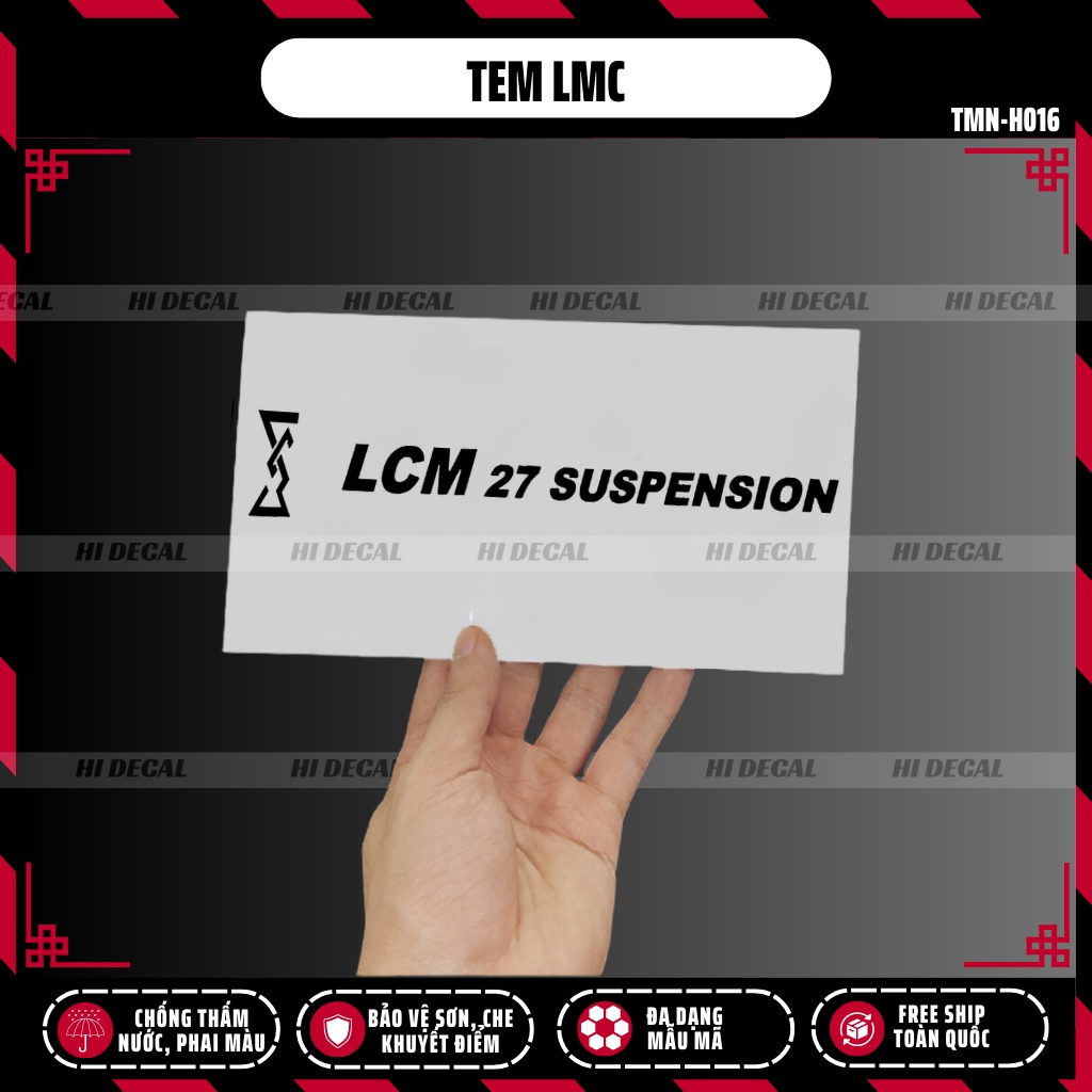 Tem LCM decal sticker dán phuộc xe máy | TMN-H007 | Decal tem sticker hình dán chống nước, chống phai màu
