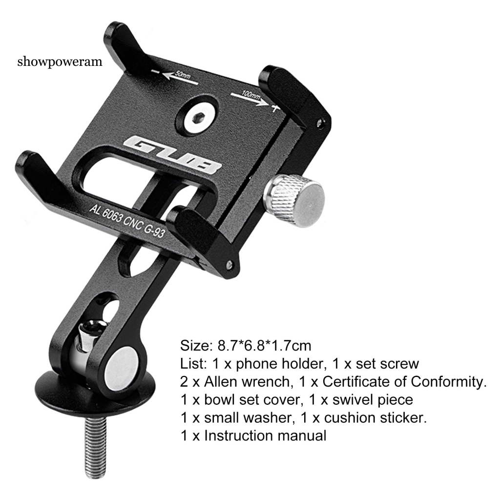 Giá Đỡ Điện Thoại Màu Đen Hấp Thụ Sốc Tiện Dụng Cho Xe Đạp