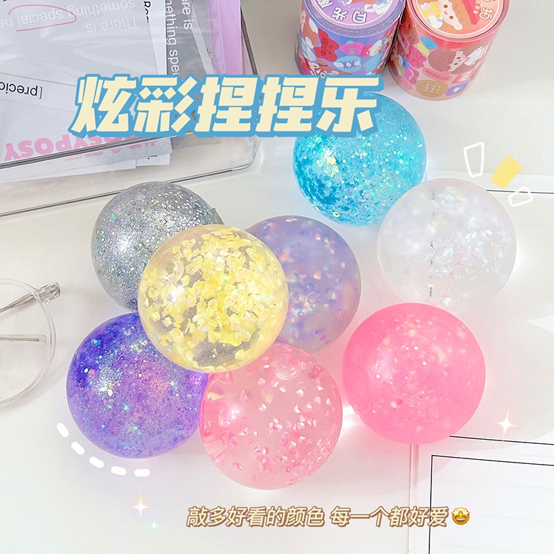 Đồ Chơi Quả Cầu Pha Lê Kim Cương Đàn Hồi Chậm Có Nhạc